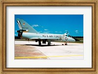 Framed Side profile of a US Air Force airplane