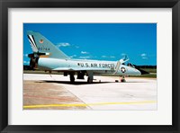 Framed Side profile of a US Air Force airplane