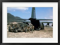 Framed EC-130E Unloading