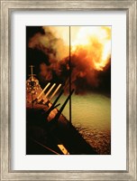 Framed Mark-7 Guns fired from the USS Missouri