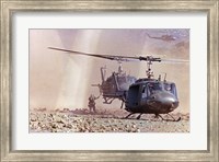Framed UH-1A Iroquois Helicopters