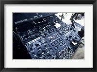 Framed Central Control Console in the Cockpit of a UH-60A Black Hawk Helicopter