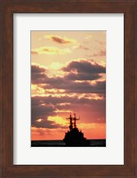 Framed Silhouette of the USS Deyo
