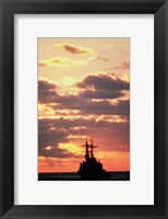 Framed Silhouette of the USS Deyo