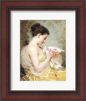 Framed Beauty with Doves