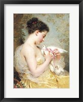 Framed Beauty with Doves