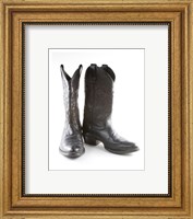 Framed Black Cowboy Boots