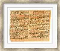 Framed Edwin Smith Papyrus