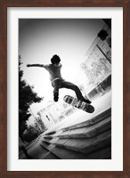 Framed Skateboarding Black And White