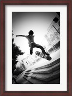 Framed Skateboarding Black And White