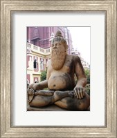 Framed Yogi Sculpture