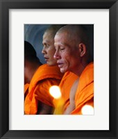 Framed Buddhist Monk Meditation in Wat Khung Taphao