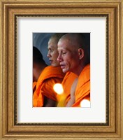 Framed Buddhist Monk Meditation in Wat Khung Taphao