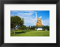 Framed Traditional windmill in a field, City Beach Park, Oak Harbor, Whidbey Island, Island County, Washington State, USA