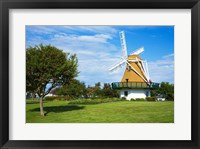Framed Traditional windmill in a field, City Beach Park, Oak Harbor, Whidbey Island, Island County, Washington State, USA
