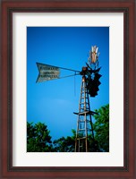 Framed Low angle view of an industrial windmill, Winterset, Iowa, USA