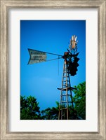 Framed Low angle view of an industrial windmill, Winterset, Iowa, USA