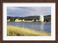 Framed Traditional windmill along a river, Blennerville Windmill, Tralee, County Kerry, Ireland