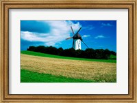 Framed Traditional windmill in a field, Skerries Mills Museum, Skerries
