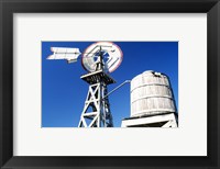 Framed USA, Texas, San Antonio, Tower of the Americas, low angle of old windmill