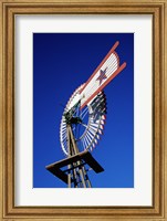Framed Close view of a windmill at American Wind Power Center, Texas