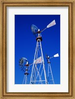 Framed Low angle windmill at American Wind Power Center, Lubbock, Texas, USA
