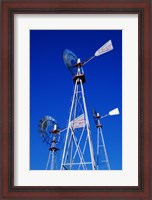 Framed Low angle windmill at American Wind Power Center, Lubbock, Texas, USA
