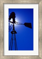 Framed Silhouette of a windmill, American Wind Power Center, Lubbock, Texas, USA