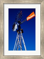 Framed Orange Climax Windmill Texas, USA