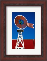 Framed Red Windmill in Texas