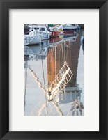 Framed Reflection of drainage windmill in the river, Horsey Windpump, Horsey, Norfolk, East Anglia, England