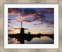 Framed Windmills Kinderdijk Netherlands