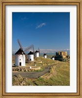 Framed Windmills, La Mancha, Consuegra, Castilla-La Mancha, Spain By Field