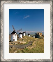 Framed Windmills, La Mancha, Consuegra, Castilla-La Mancha, Spain By Field