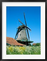 Framed Windmill and Cyclists, Zaanse Schans, Netherlands