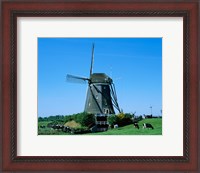 Framed Windmill and Cows, Wilsveen, Netherlands Photograph