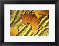 Framed Close-up of a map of Africa