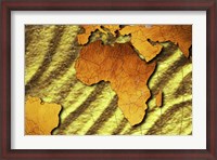 Framed Close-up of a map of Africa