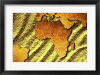 Framed Close-up of a map of Africa