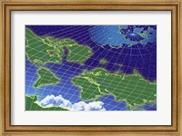 Framed Close-up of a world map