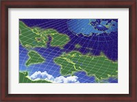 Framed Close-up of a world map