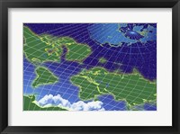 Framed Close-up of a world map