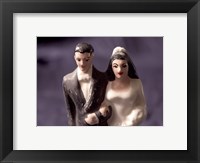 Framed Close-up of a wedding cake figurine