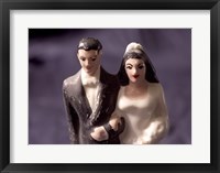 Framed Close-up of a wedding cake figurine