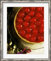 Framed Close-up of a cherry covered cheesecake