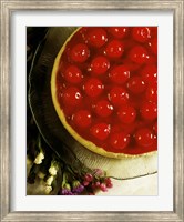 Framed Close-up of a cherry covered cheesecake