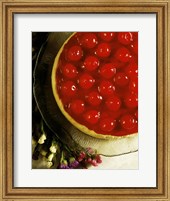 Framed Close-up of a cherry covered cheesecake