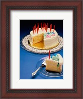 Framed Close-up of candles on a birthday cake