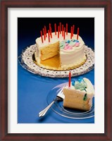 Framed Close-up of candles on a birthday cake