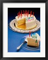 Framed Close-up of candles on a birthday cake